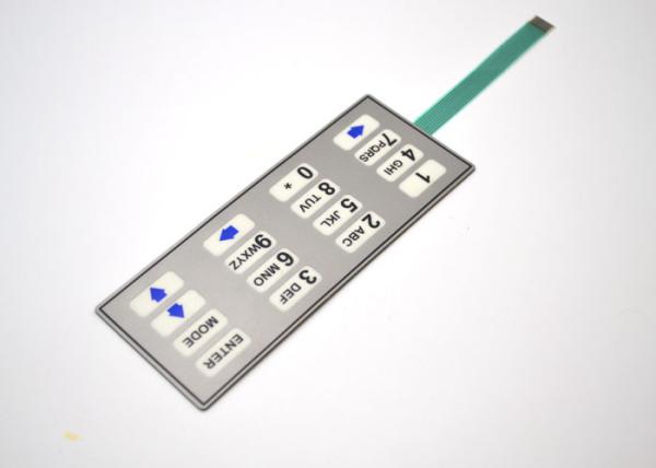 Cheap Water Resistant Membrane Switch Keypad , Membrane Push Button Switch Panel for sale
