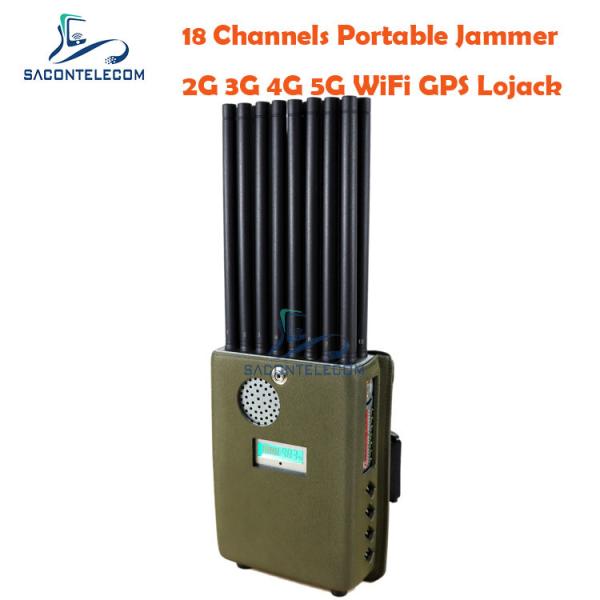 Cheap DC12V 16w Cell Phone Signal Jammer 4G 5G VHF UHF Handheld Signal Blocker for sale
