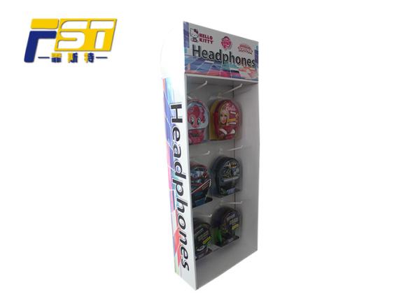 Cheap Waterproof Foldable Side Wing Display , Custom Cardboard Display Stands With 3 Layers for sale
