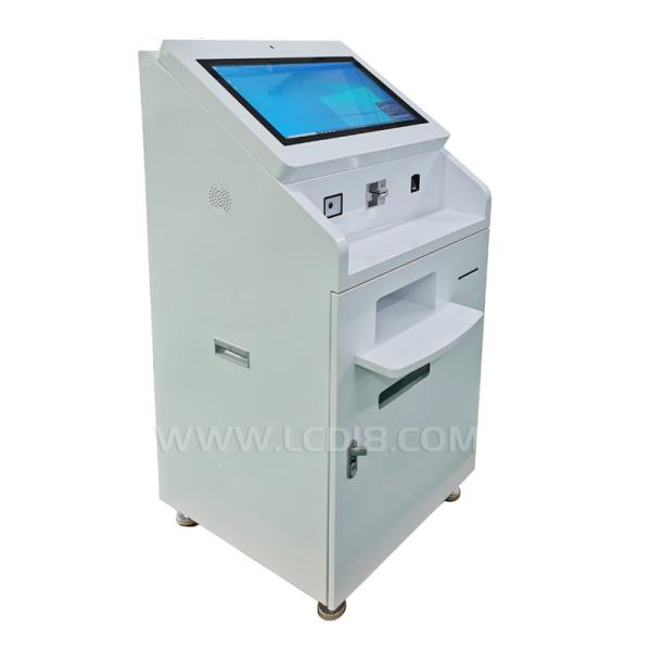 Cheap 21.5 Inch Bank A4 Paper Printing Self Service Kiosk With 5MP Camera for sale