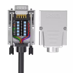 Metal Case DB9 D Sub 9 Pin RS232 Serial Port Connectors to Terminal Blocks Adapter Up to 10A