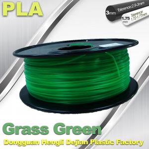 China Grass Green biodegradable 3d printer filament PLA 1.75mm materials on sale