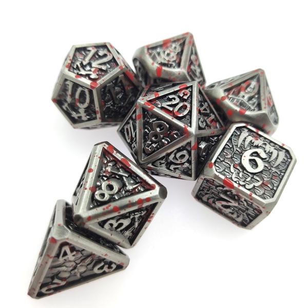 Cheap Tabletop Game Metal RPG Dice  Neat Sharp Edges Liqui Role Playing Dice Games for sale