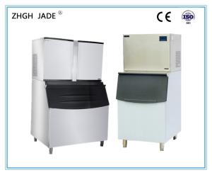 China Water Cooling Square Ice Machine With Double Ice Trays 680Kg / 24H Output with Storage Barrel on sale