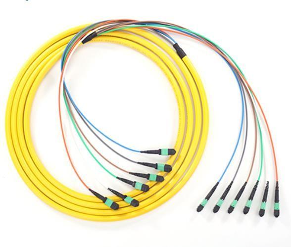 Cheap PVC LSZH Jacket MPO MTP Patch Cord High Density 40G/100G Cabling Solutions for sale