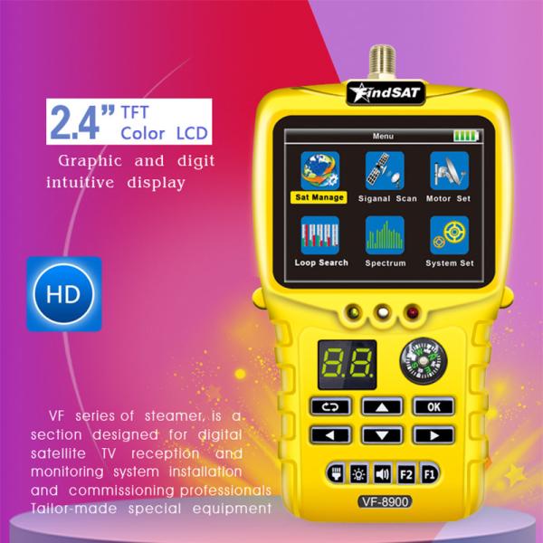 Cheap VF 8900 DVB S2 Finder 22KHz Dish TV Satellite Finder 2.4" TFT LCD for sale