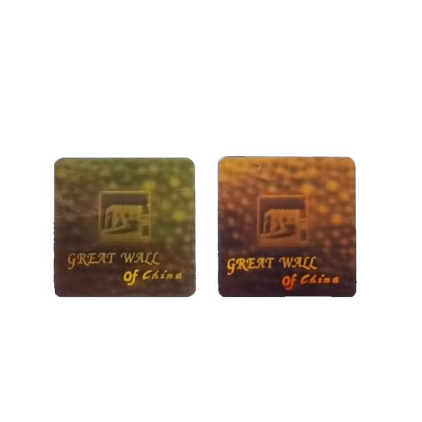 Cheap 3D Dynamic Holographic Security Stickers Bronzing Laser Holographic Logo Sticker for sale