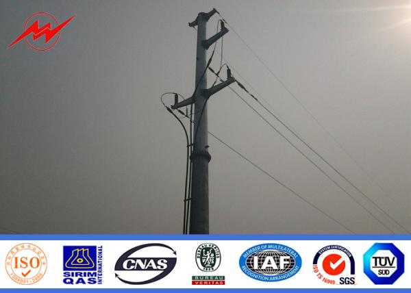 Cheap Galvanized Polygonal Tapered Electrical Power Pole For Transmission Line Project for sale