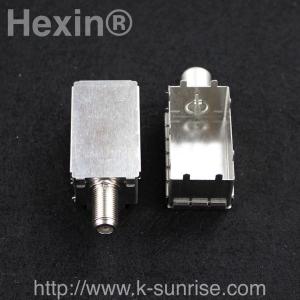 single F connector with shielding box