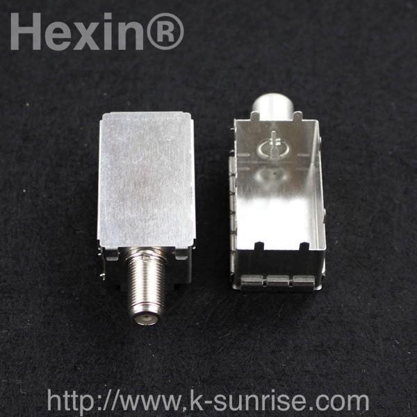 Cheap single F connector with shielding box for sale