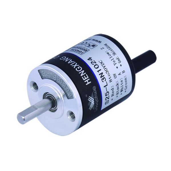 Cheap S25 Axial Mini Solid Encoder 360 Resolution , Incremental Simple Rotary Encoder 600 Ppr For Robot for sale