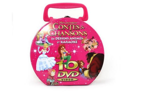 Cheap custom DVD tin case with handle for sale