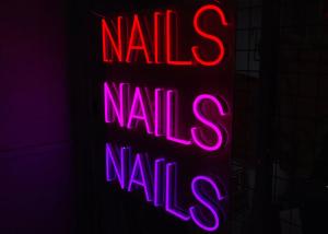 China 200cm Nail Logo Letter Led Neon Flex Sign EU Plug Custom Neon Bar Signs on sale