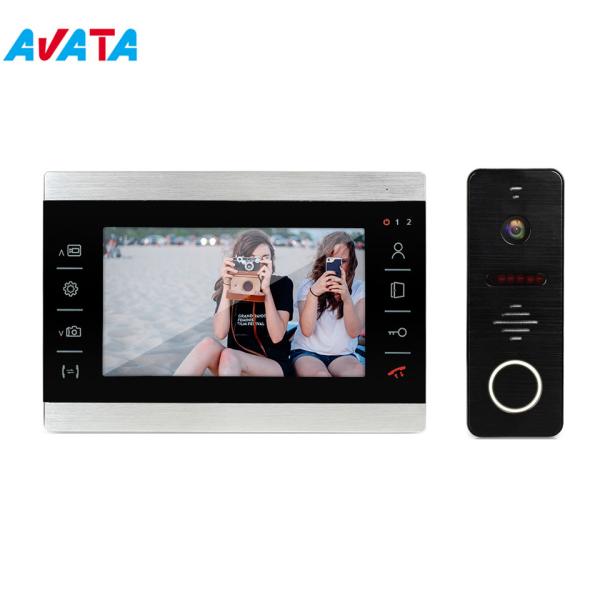 Cheap Metal Case Touch Button 7inch Video Door Phone Intercom with Picture Memory for sale