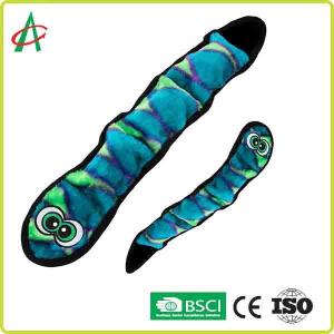 China ASTM Interactive Puppy Toy , BB Squeaky Snake Dog Toy on sale