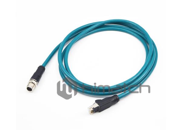 Cheap 5M Green Cat5e Ethernet Cable 4 Pairs with PUR Jacket For Factory Automation for sale