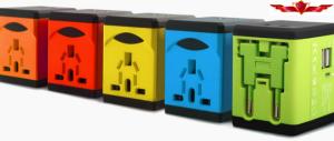 China New Dual 2.1A/1A USB Port Universal EURO/UK/USA/AUS USB Travel Adaptor With 6.3A Fuse on sale