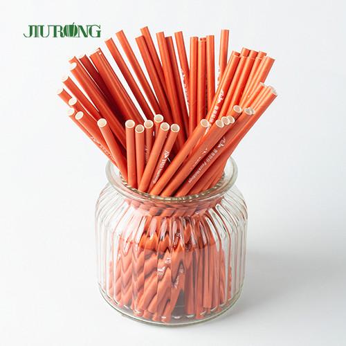 Cheap Disposable Red Chevron Paper Drinking Straw for Boba Tea for sale