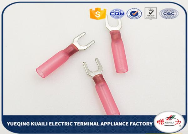 Cheap 12AWG -10AWG insulated locking spade Heat Shrink Wire Terminals connector for sale