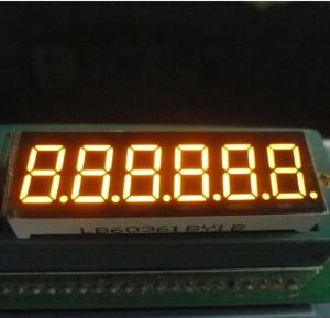 Best Continuous 6 Digit 7 Segment Alphanumeric LED Display Amber 0.36 Inch wholesale