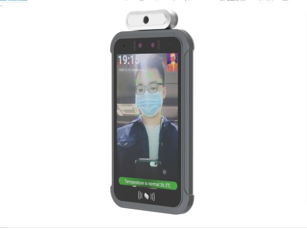 Cheap 2GRAM 16GROM Facial Temperature Scanner , Face Recognition Reader With Temperature Scanning for sale