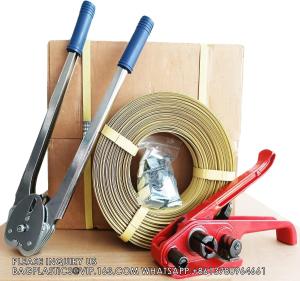 Pallet Strapping Kit, Banding Strapping Kit Tensioning Tool Sealer, 4000 Length Poly Strapping, Banding Tool
