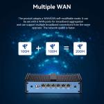 Eight Ethernet Router Mini PC With DDR4 16GB RAM And Celeron 3865U Processor
