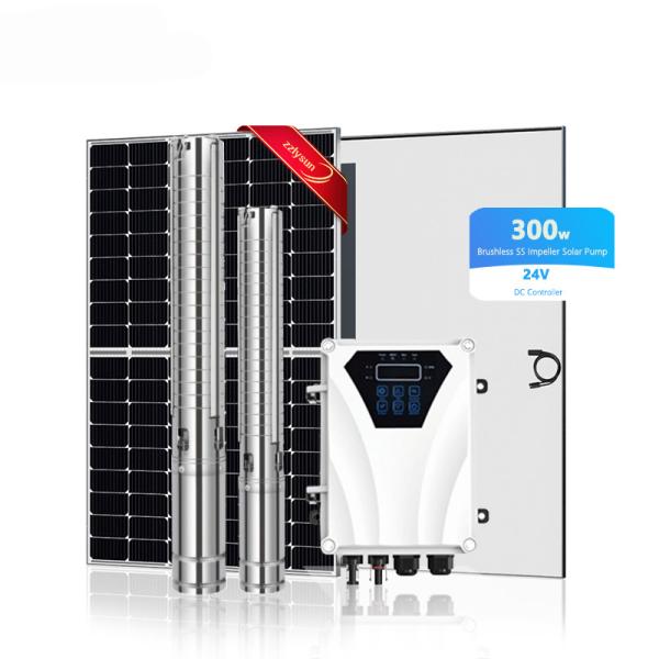 Cheap 3 Inch Solar Powered Water Pump System Submersible With Panel 5HP for sale