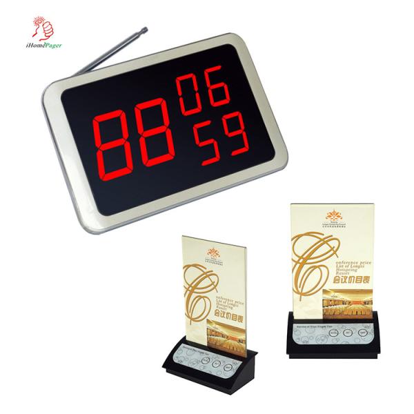 Cheap Wireless touch screen three groups number display receiver with menu holder button for restaurant for sale