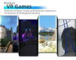 Single Rocket Style Game VR Simulator Standing VR 360 Device Rotating