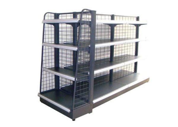 Cheap customizable 50kg / layer Double Sided Display Shelf Electrostatic Spraying for sale