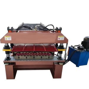 Best 7.5Kw Corrugated Sheets Roll Forming Machine PLC Double Layer PPGI PPGL wholesale
