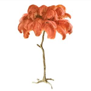 Remote Control 220V Led Ostrich Feather Table Lamp