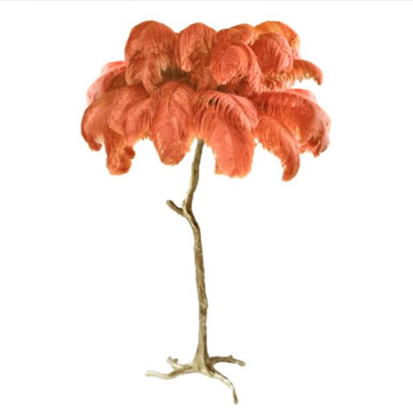 Cheap Remote Control 220V Led Ostrich Feather Table Lamp for sale