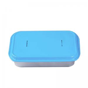 Best 350ml Rectangle Disposable Airline Food Service Aluminum Foil Container With Lid wholesale