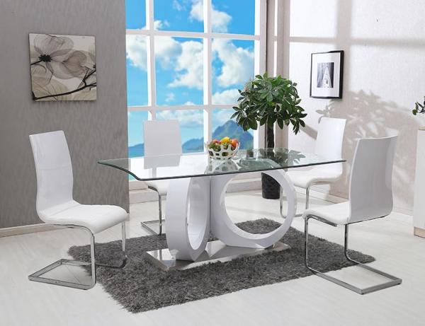 Cheap Simple 0.35CBM 50kgs 76cm Solid Wood Dining Table Set for sale