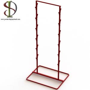 China Double Metal Strips Snack Display Rack With 24 Clip on sale