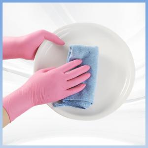 Best Nitrile Gloves Price 9 Inches Pink Disposable Nitrile Gloves Powder FreeFor Single Use 100pcs / Box wholesale
