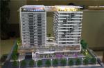 Small Scale House 3D Model With Model Trees / Figures Rendering Color