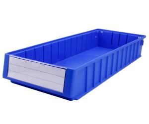 Convenient Solid Box Style Eco-friendly PP Stack Bin Tools Storage Shelf with Divider