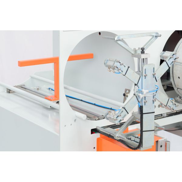 Automatic PET Strapping Winder Machine showing industrial components and control interface