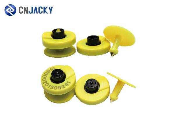 Cheap Feedlot Yellow Closed RFID TPU Rabbit Ear Tag For Cattle Livestock Rarrings for sale