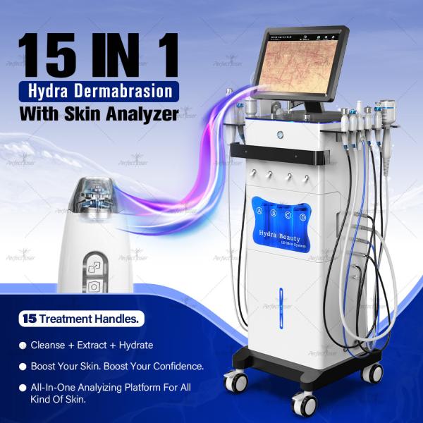 Cheap 10.4 Inch Color Touch Screen Skin Cleaning Machine for Wrinkle And Acne Removal Function for sale