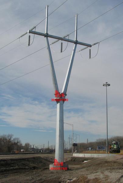 Cheap 138KV single circuit pole Y frame structure for sale