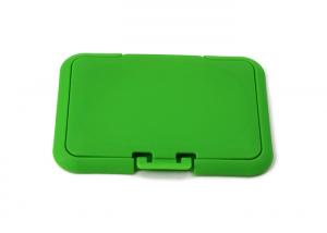 Best Green Plastic Wet Tissue Wipe Box Flip Top Cap Length 79.5mm wholesale