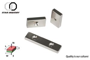 China 1'' Countersunk Magnets Both Sides Neodymium Magnets With Countersunk Holes on sale