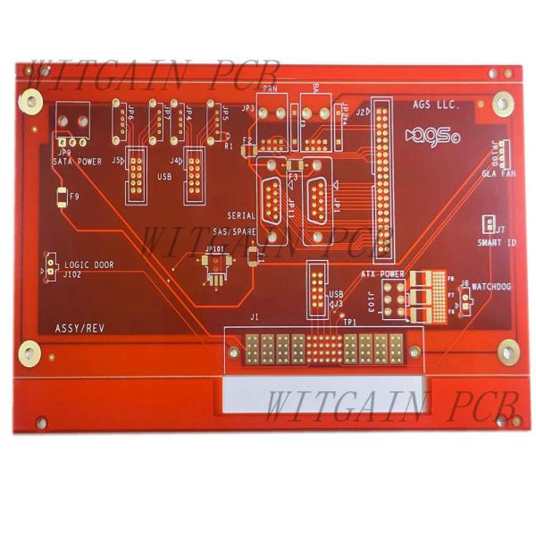 Cheap Red Solder MultiLayer Circuit Board UL 6 Layer Printed Circuit Board 0.3MM Hole for sale