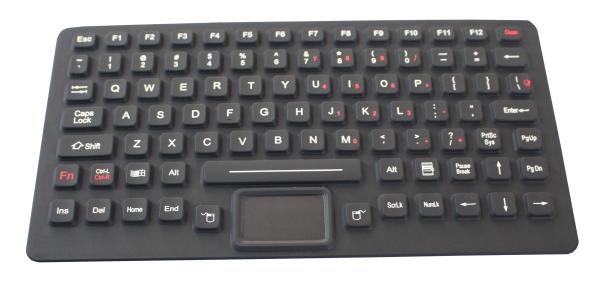 Cheap 89 Keys IP65 Dynamic Sealed Backlight Illuminated Keyboard With Touchpad for sale
