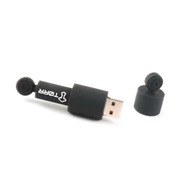 Cheap Data Encryption Round Custom USB Flash Drives PVC/Silicone Material for sale