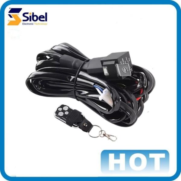 Cheap High quality DC12V Input Custom 14AWG Strobe Automotive Wire Harness for LED Pods Light Bar Wiring for sale